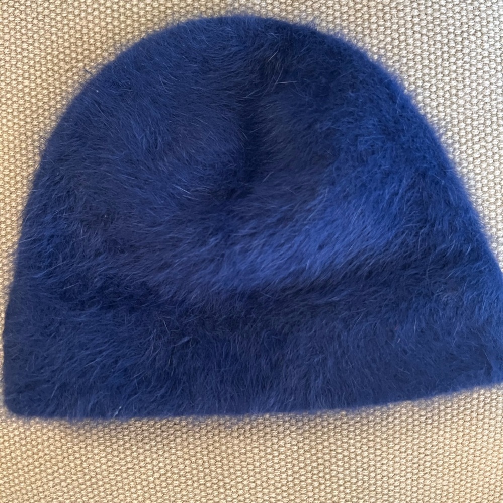 Rabbit fur fuzzy hat beanie